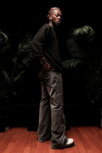 GREY VELVET FLAIR PANT