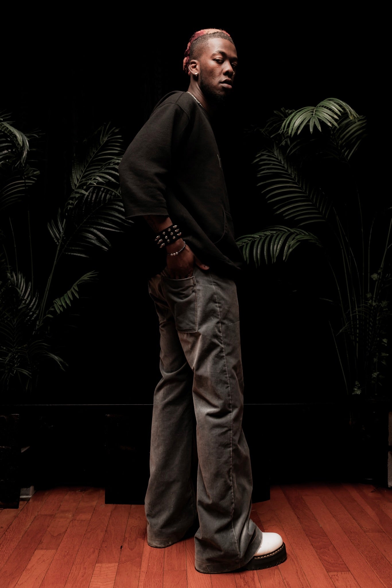 GREY VELVET FLAIR PANT