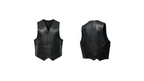 BLACK LEATHER VEST