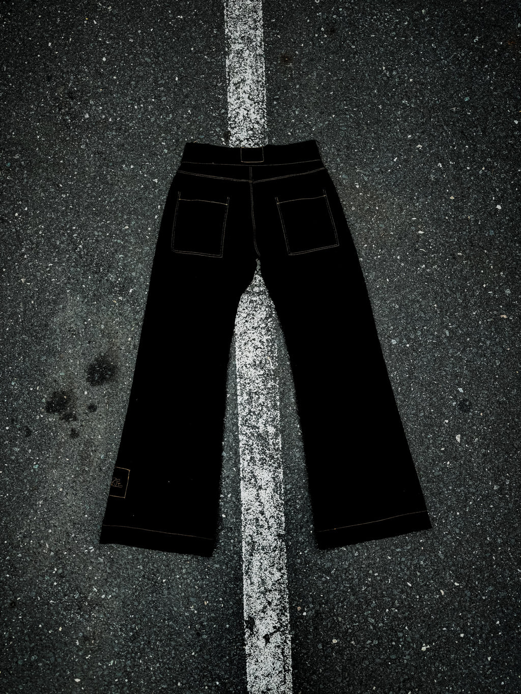 Black denim jeans