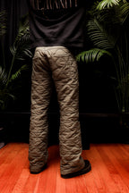 Forest Green Puffer Flair Pant