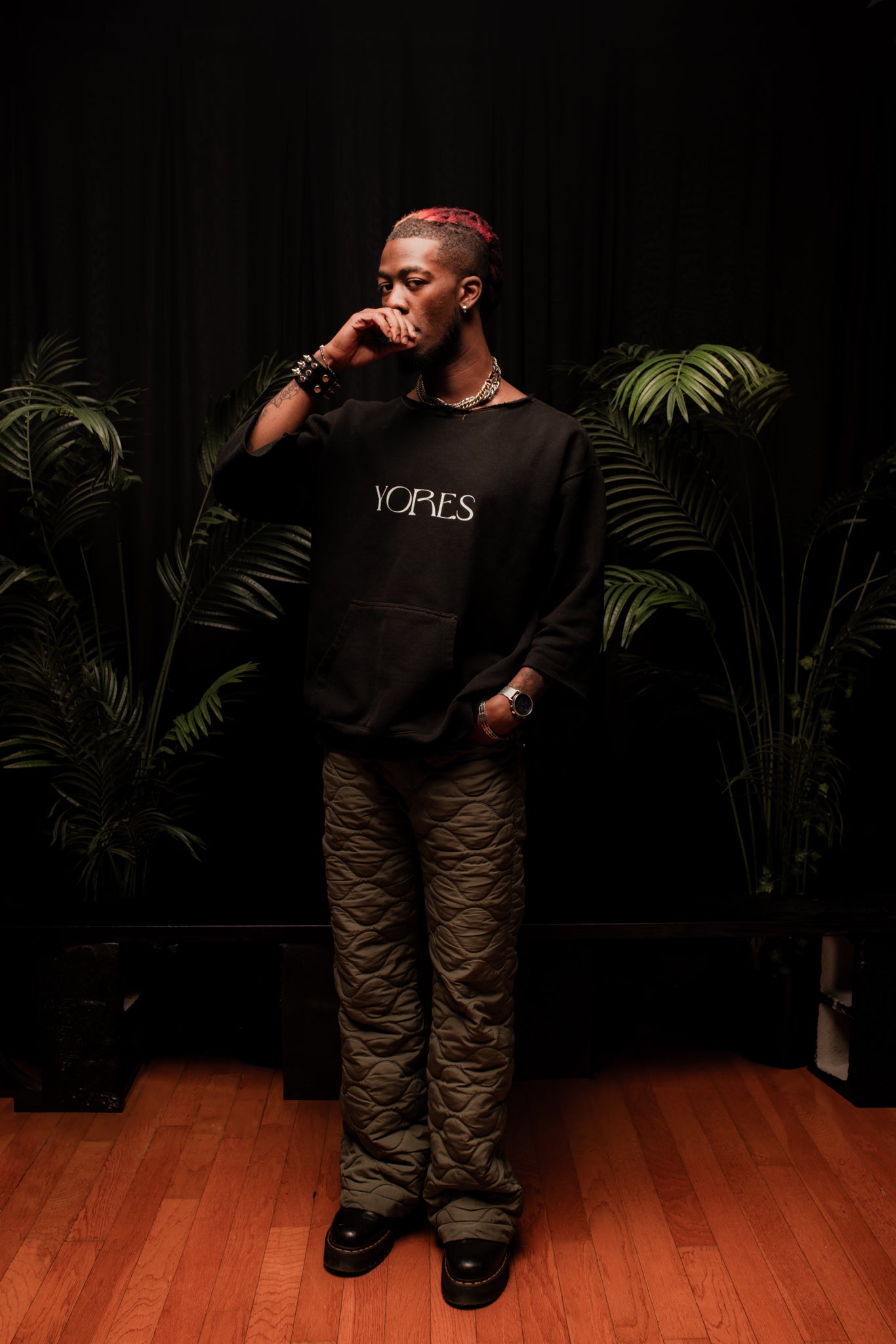 Forest Green Puffer Flair Pant