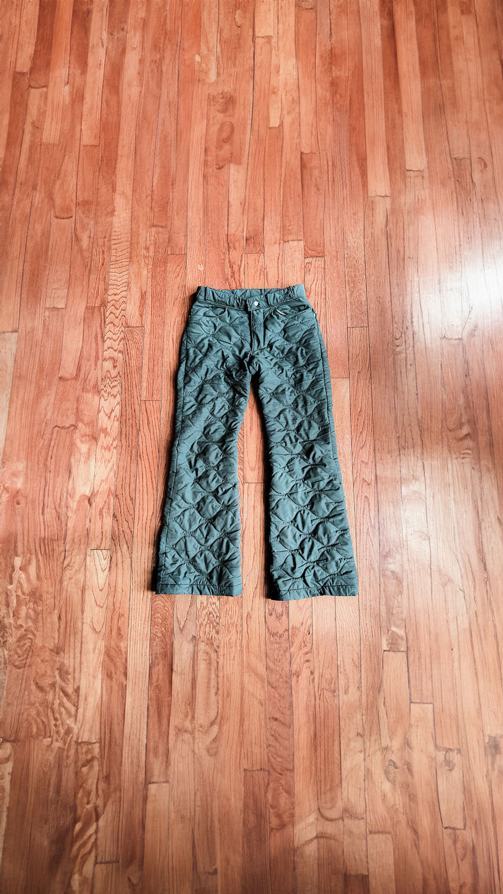 Forest Green Puffer Flair Pant