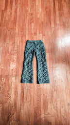 Forest Green Puffer Flair Pant