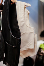 BLACK LEATHER VEST