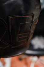 BLACK LEATHER VEST