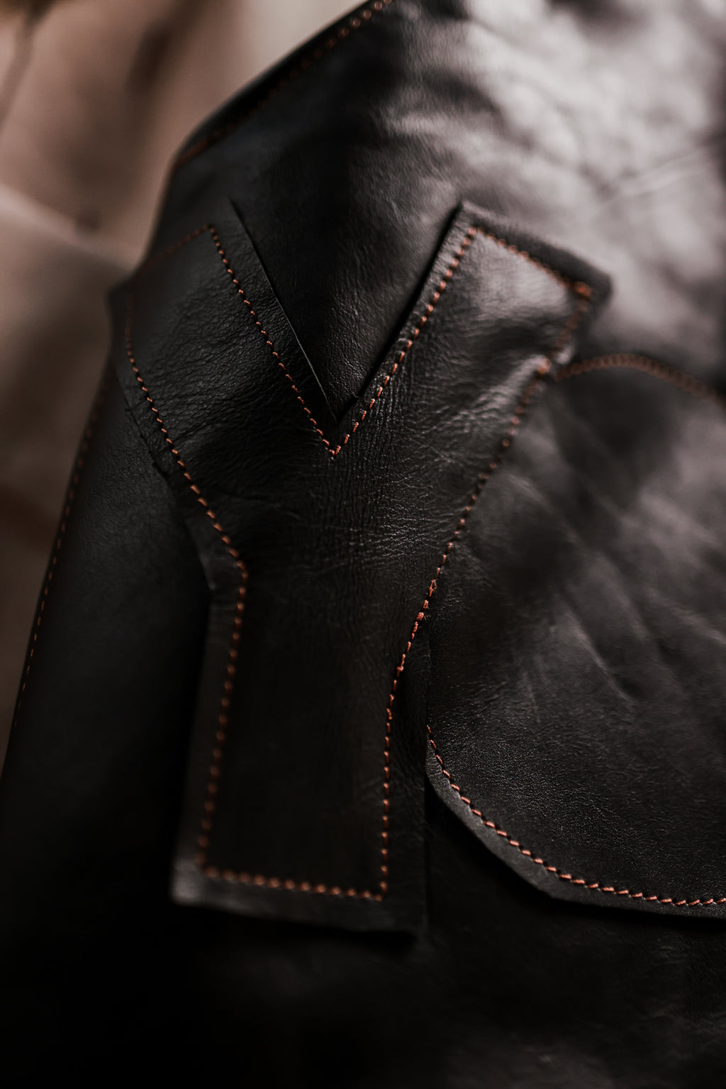 BLACK LEATHER VEST
