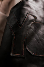 BLACK LEATHER VEST