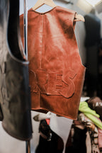 BROWN LEATHER VEST