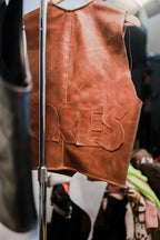 BROWN LEATHER VEST