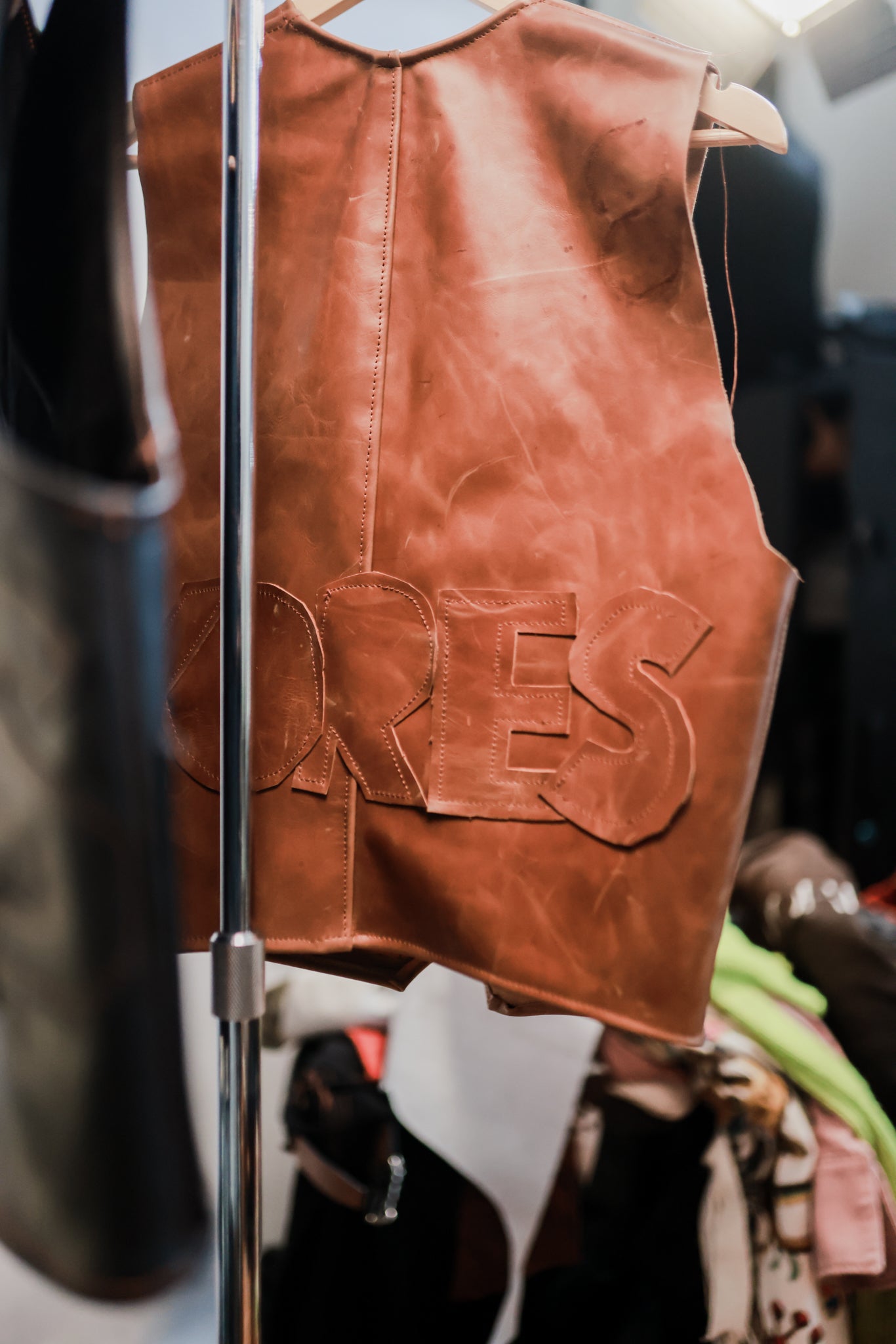 BROWN LEATHER VEST