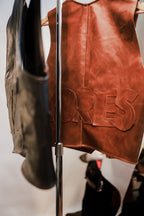 BROWN LEATHER VEST