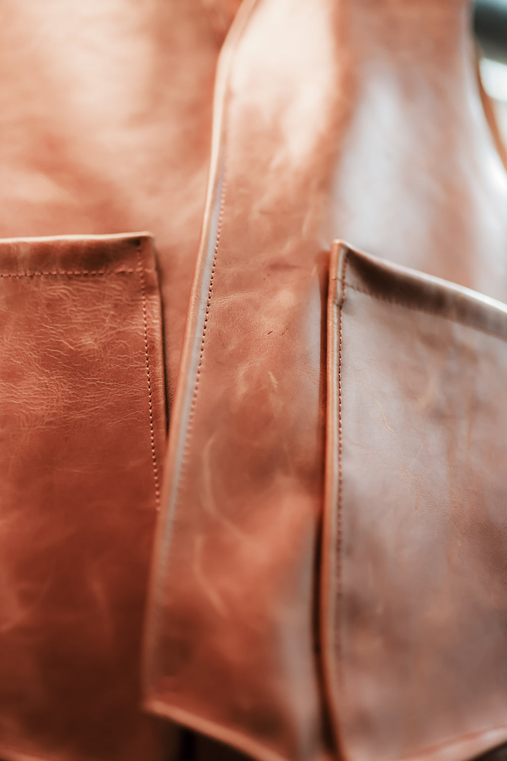 BROWN LEATHER VEST