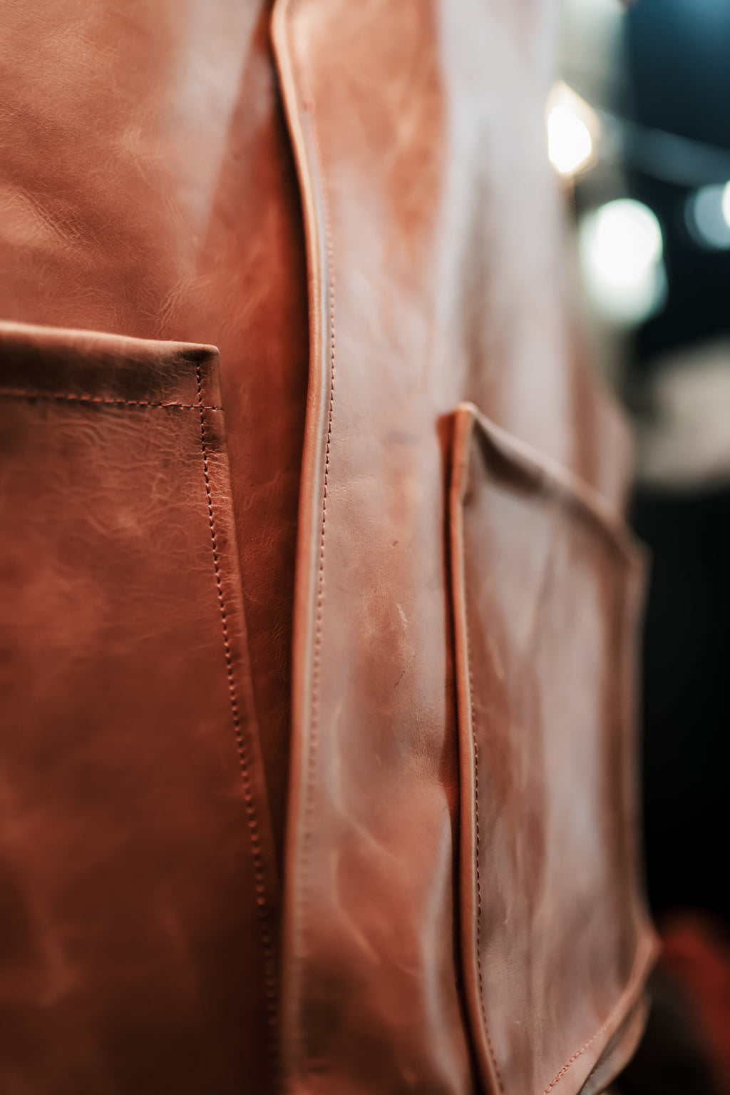 BROWN LEATHER VEST